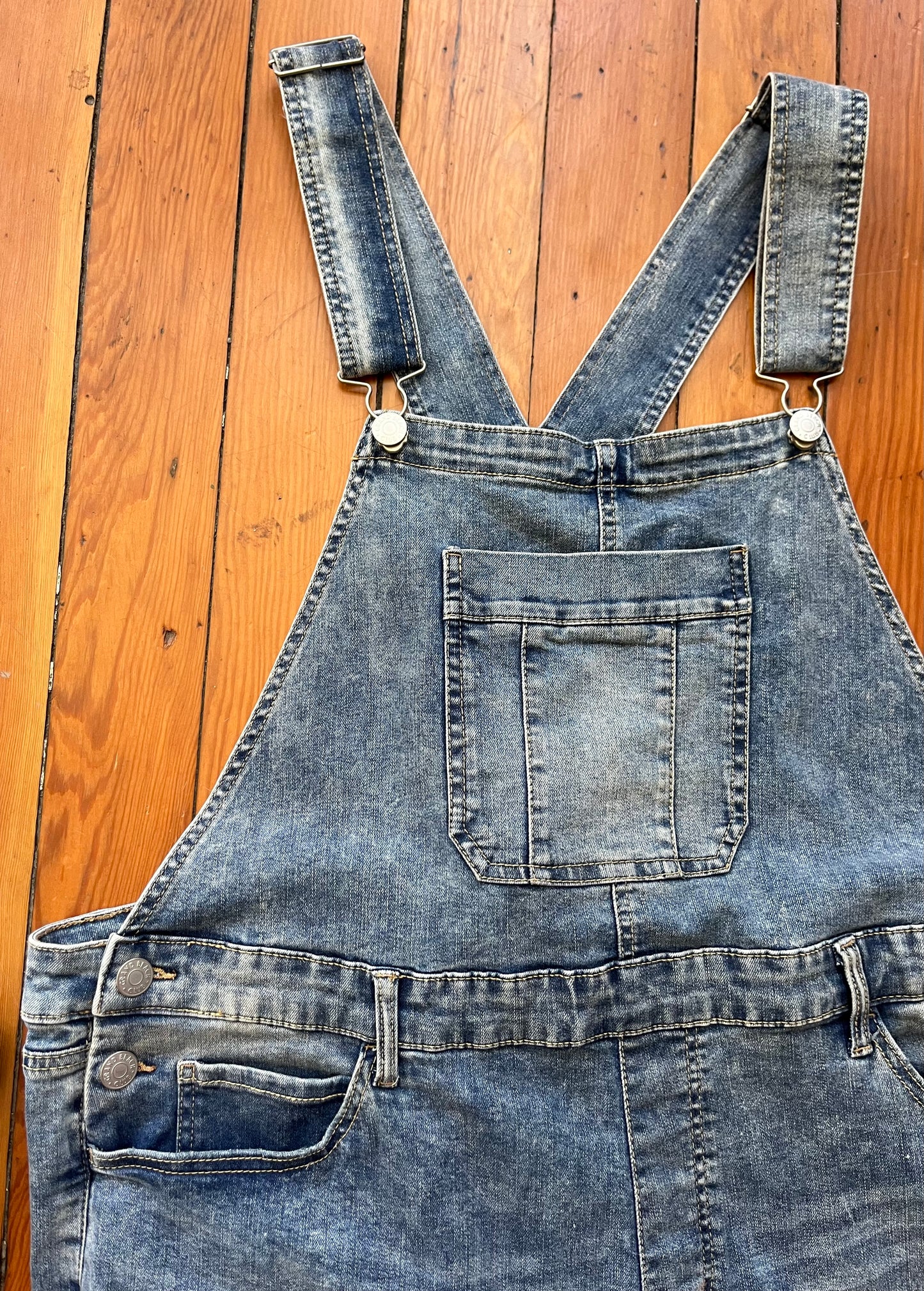 Size 1X denim Grand Beach Club Overalls