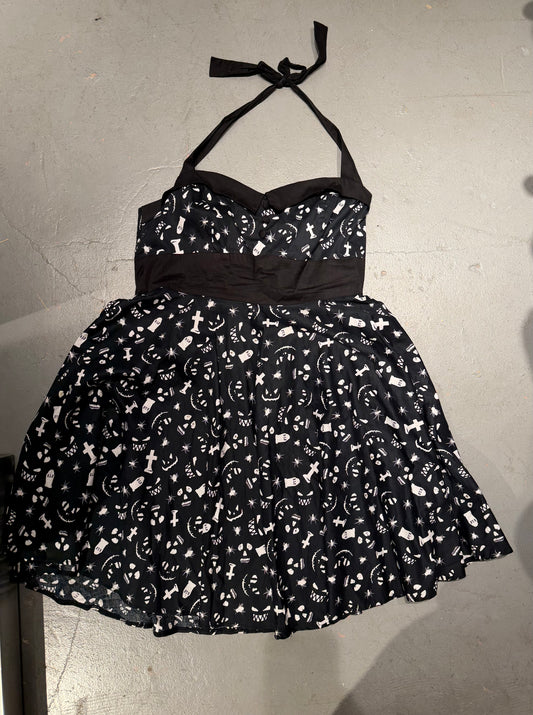 AS IS size 3XL black with halloween Hell Bunny dress - 50s