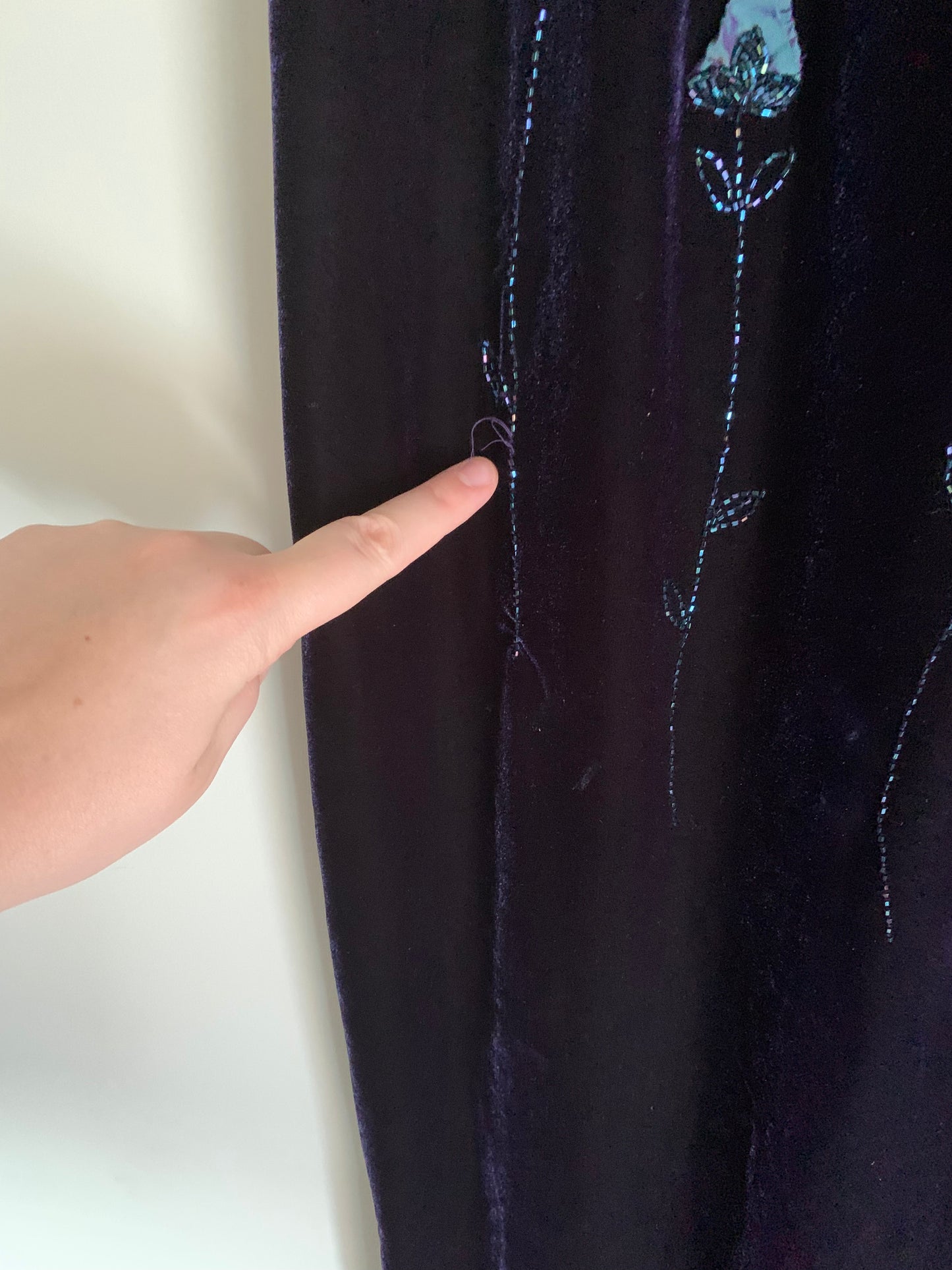 Size 1/2X Vintage Velvet Maxi Dress