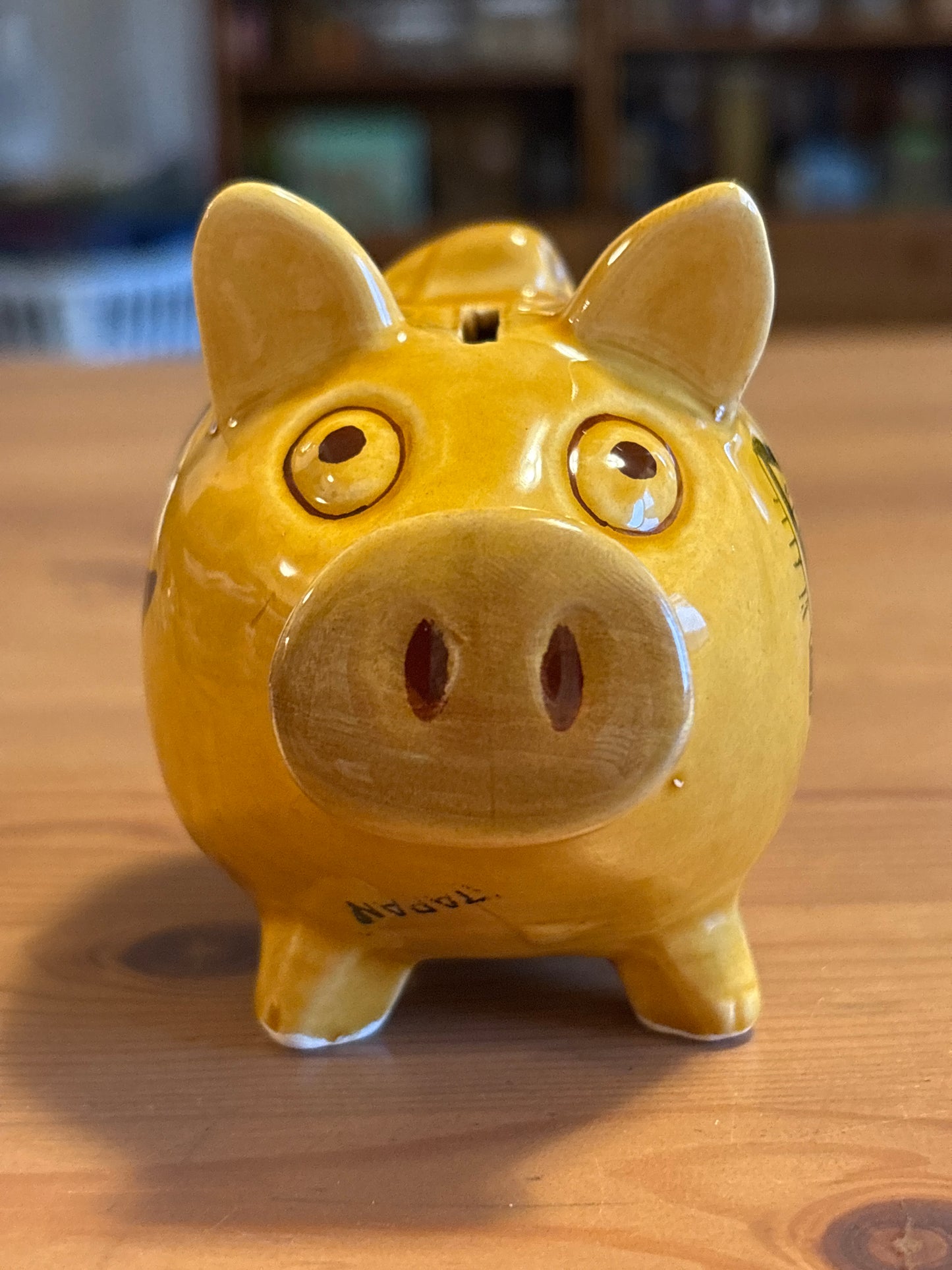 RARE VINTAGE British Columbia ceramic piggy bank
