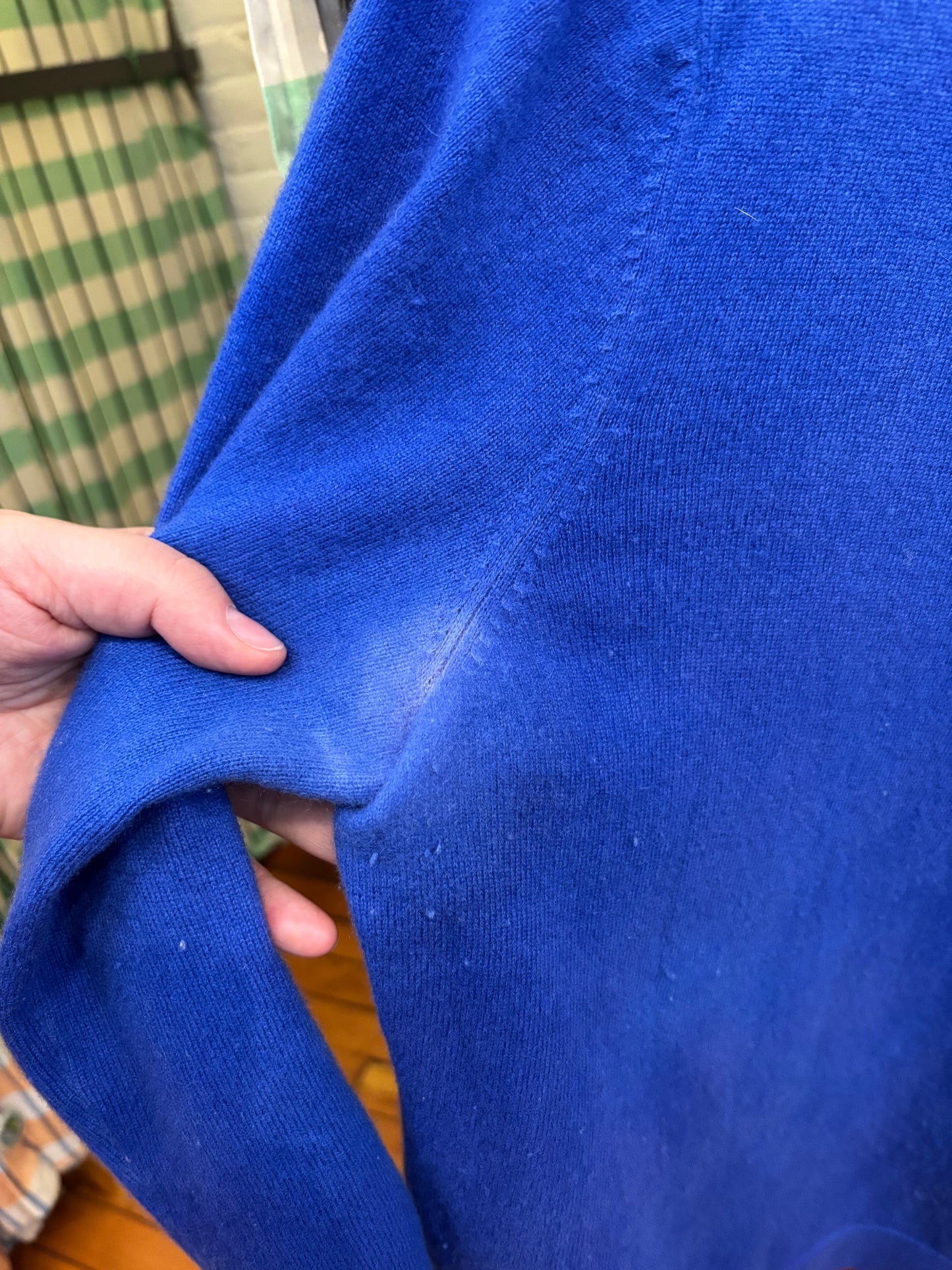 size 1X blue soft - cashmere sweater