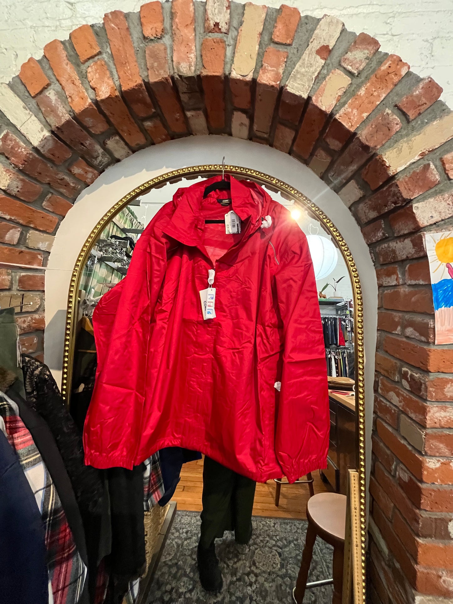 size 5X red seam sealed Core365 jacket - lightweight