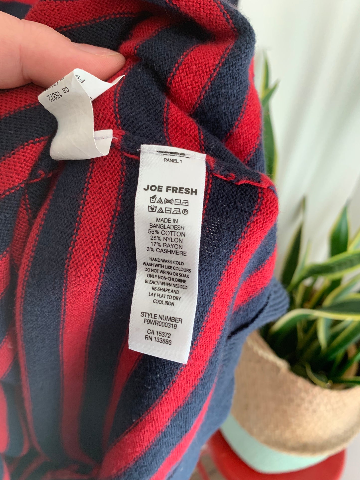 Size XL Red-Navy Stripe Joe Fresh Dress