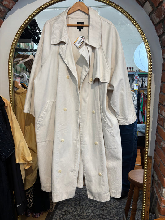 Size 3X Cream twill Ilana Kohn jacket - as is