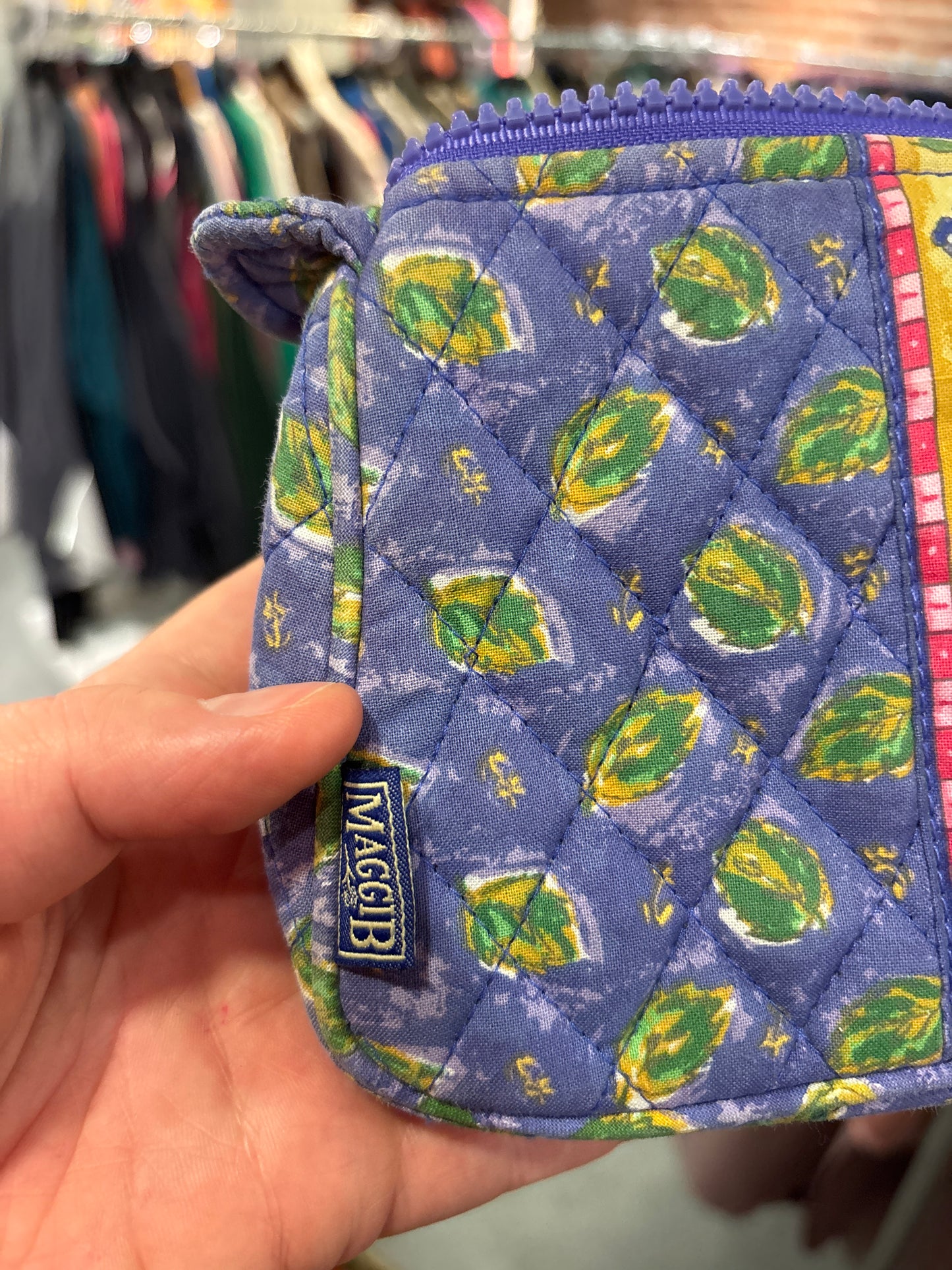 Vintage Maggie b quilted little bag