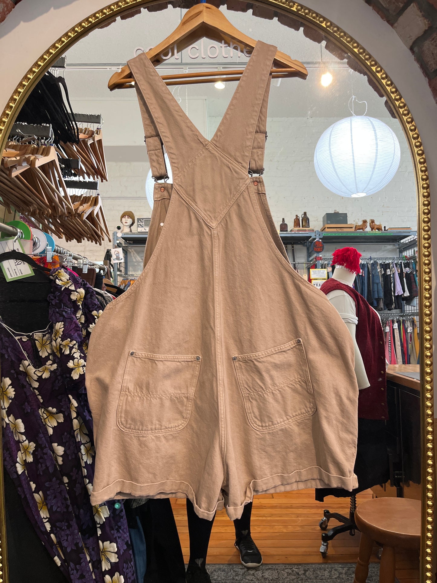 size 2X brown cotton Old Navy shorteralls