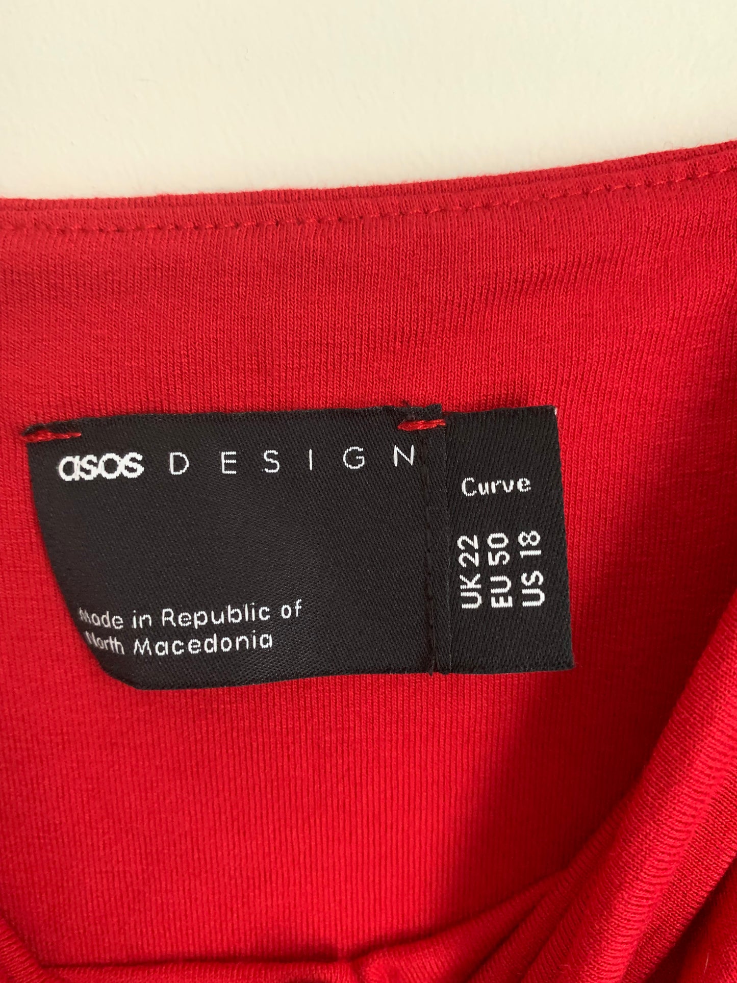 Size 18 Red ASOS Dress