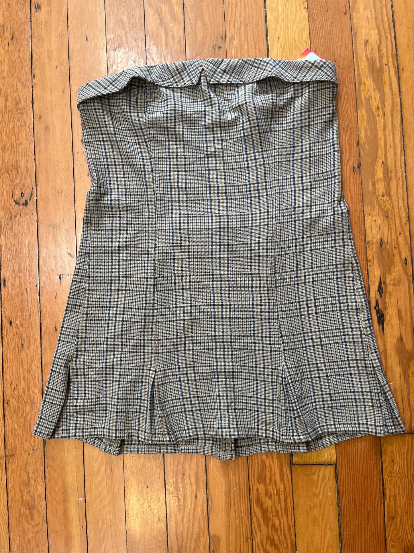 size XXL brown plaid NWT American Eagle dress - strapless