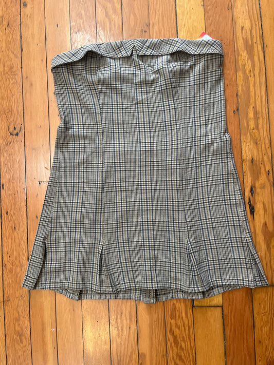 size XXL brown plaid NWT American Eagle dress - strapless