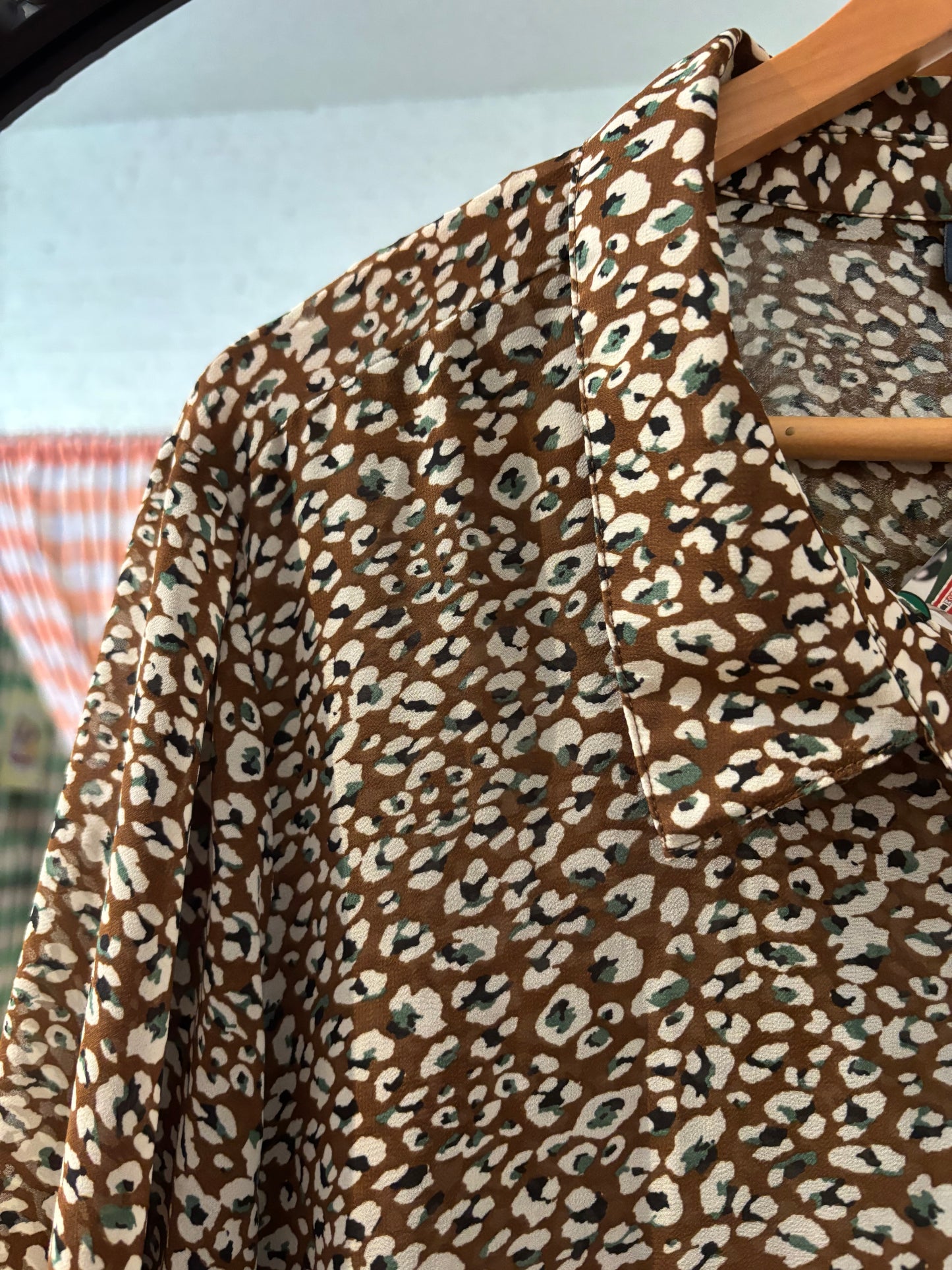 size 3X sheer brown cheetah ModCloth dress - knee