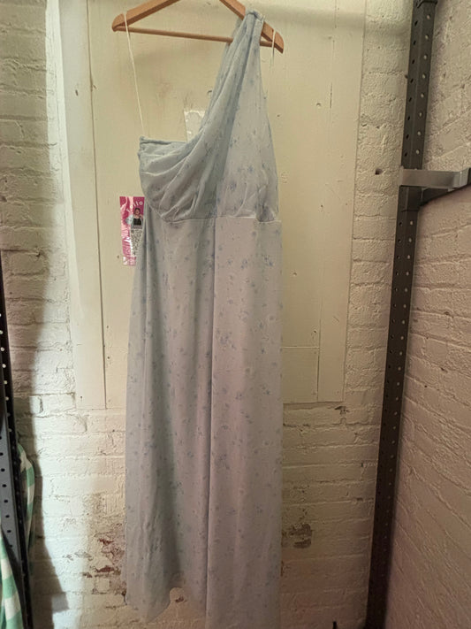 Size 20 baby blue floral Birdy Grey dress - long formal