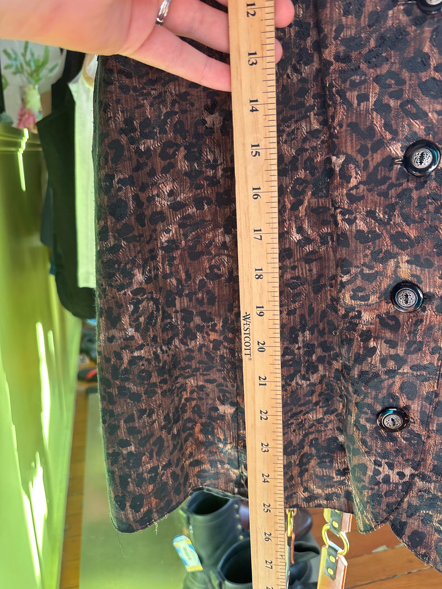 size 1-3X cheetah satin VINTAGE Eaton vest