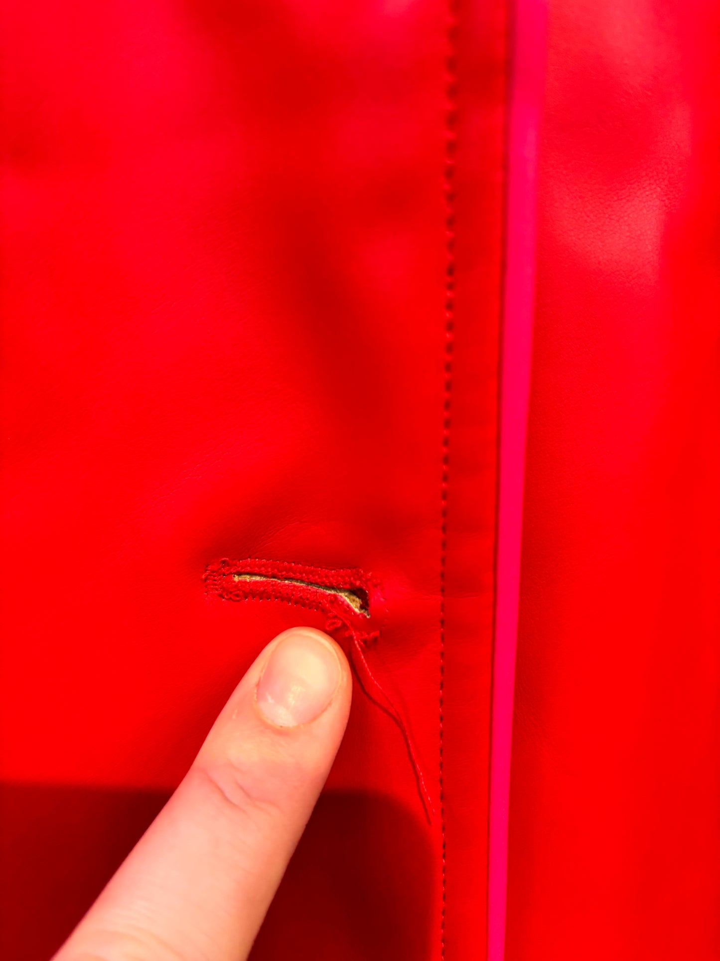 size 4X Hilary MacMillan Red Donna Faux Leather Trench