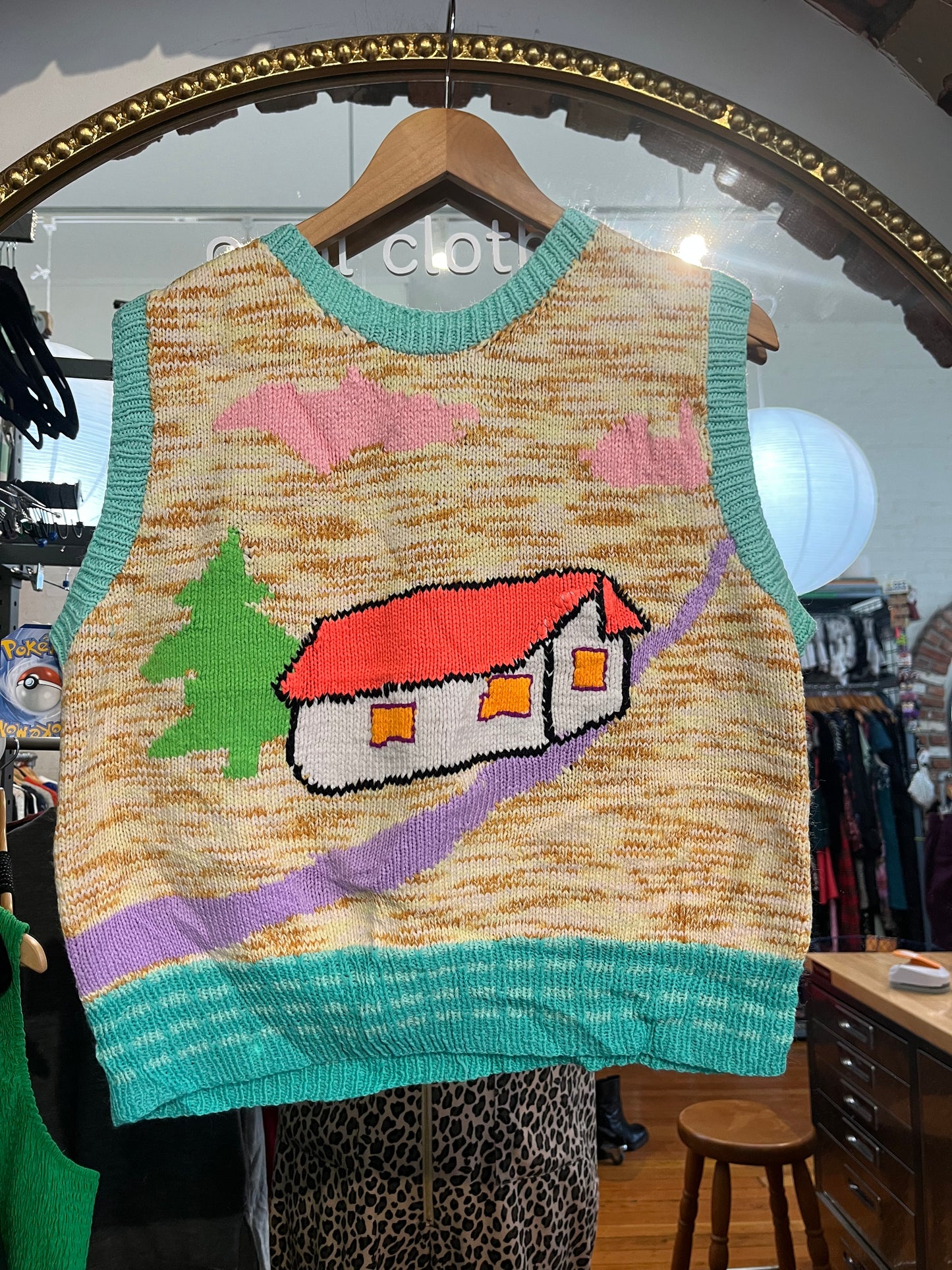 Vintage knit house vest