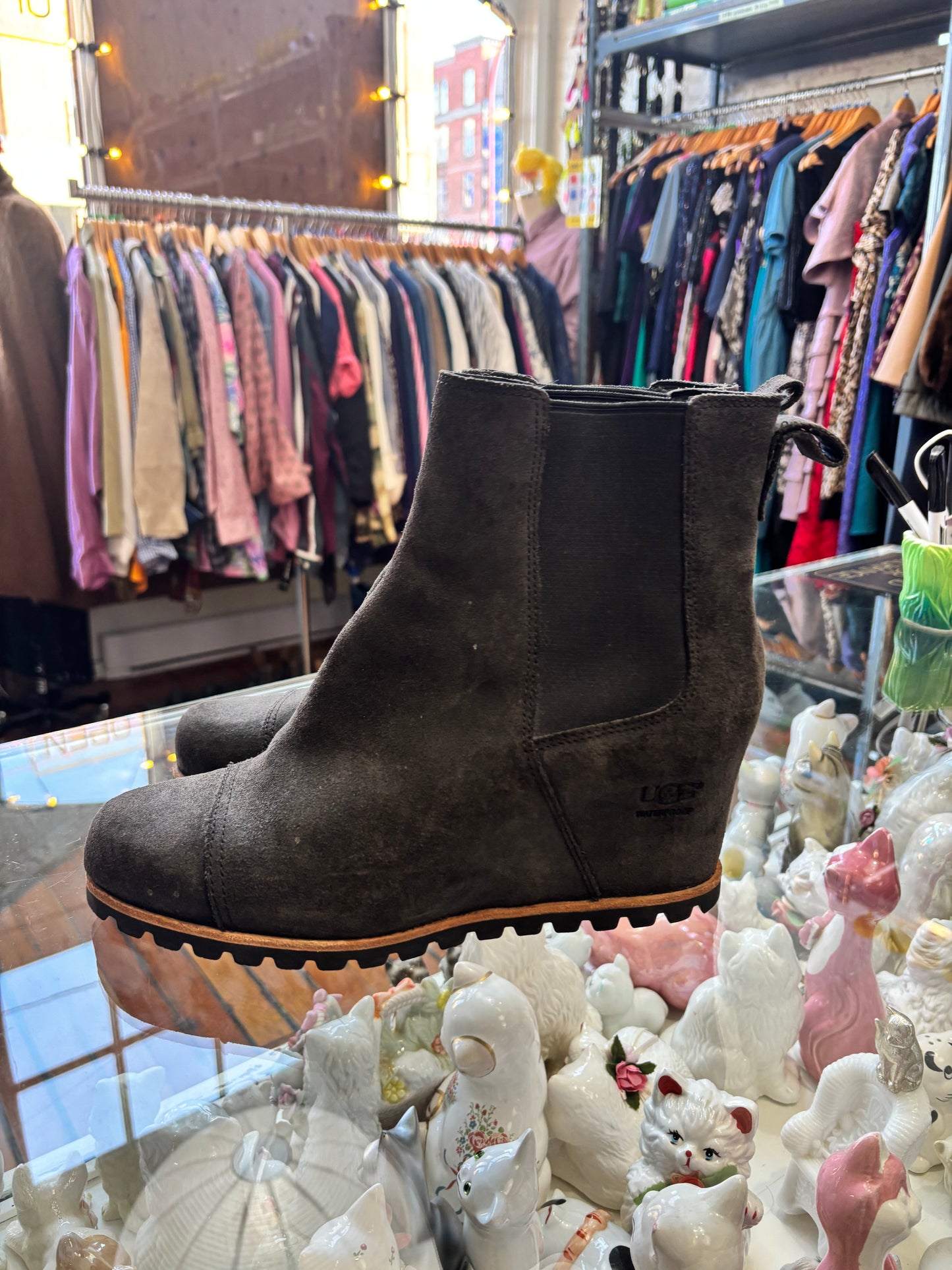 Size 41 black wedge Ugg Boots