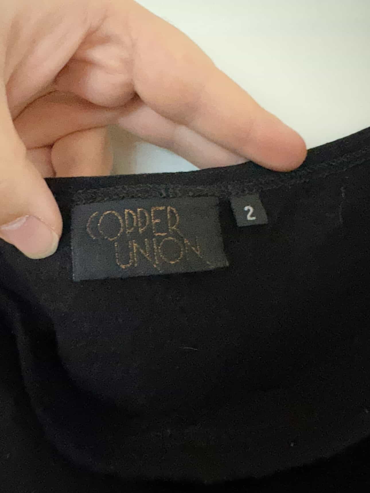 size 2 black soft Copper Union overalls