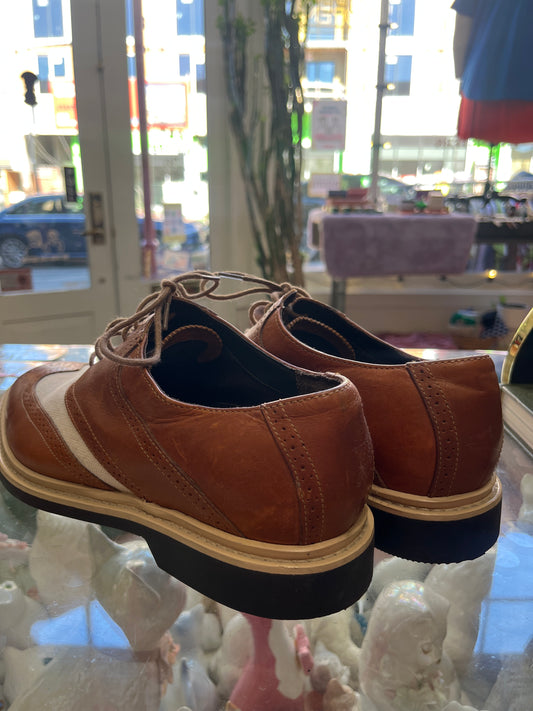 size 9 mens brown beige Cole Haan x nike shoes - oxford