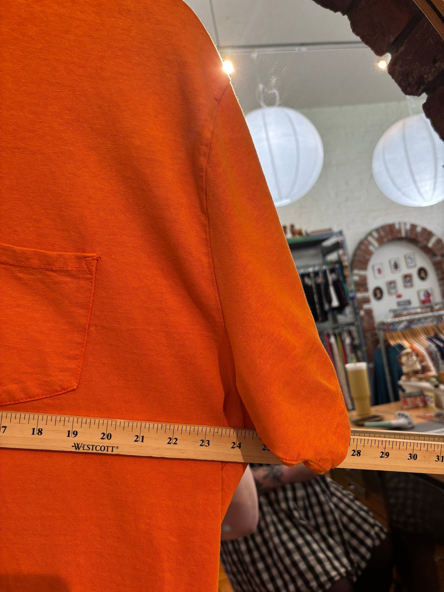 size 1 orange Jungmaven tee - boxy