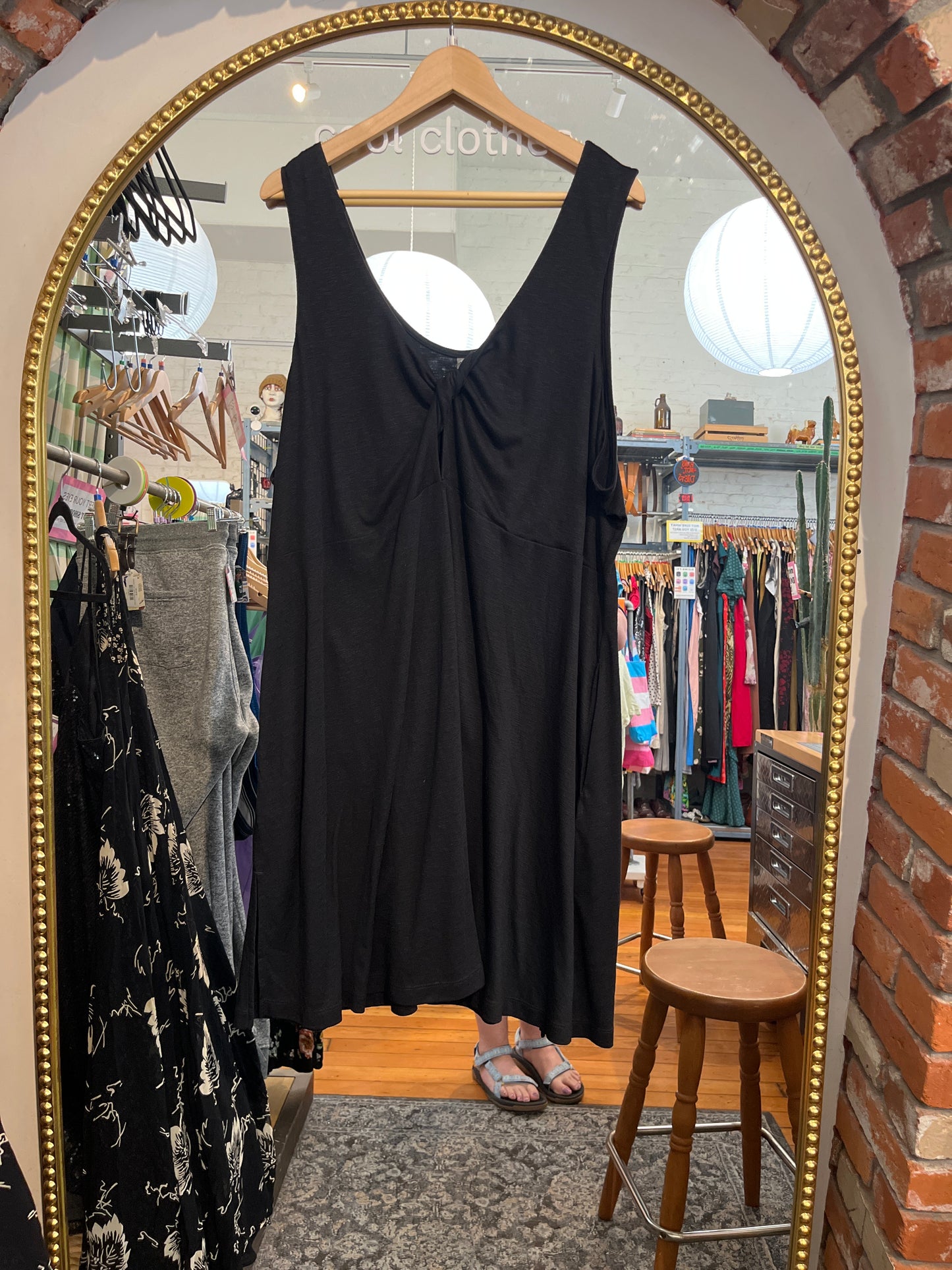 size 5X black poly viscose blend PENN dress - tank