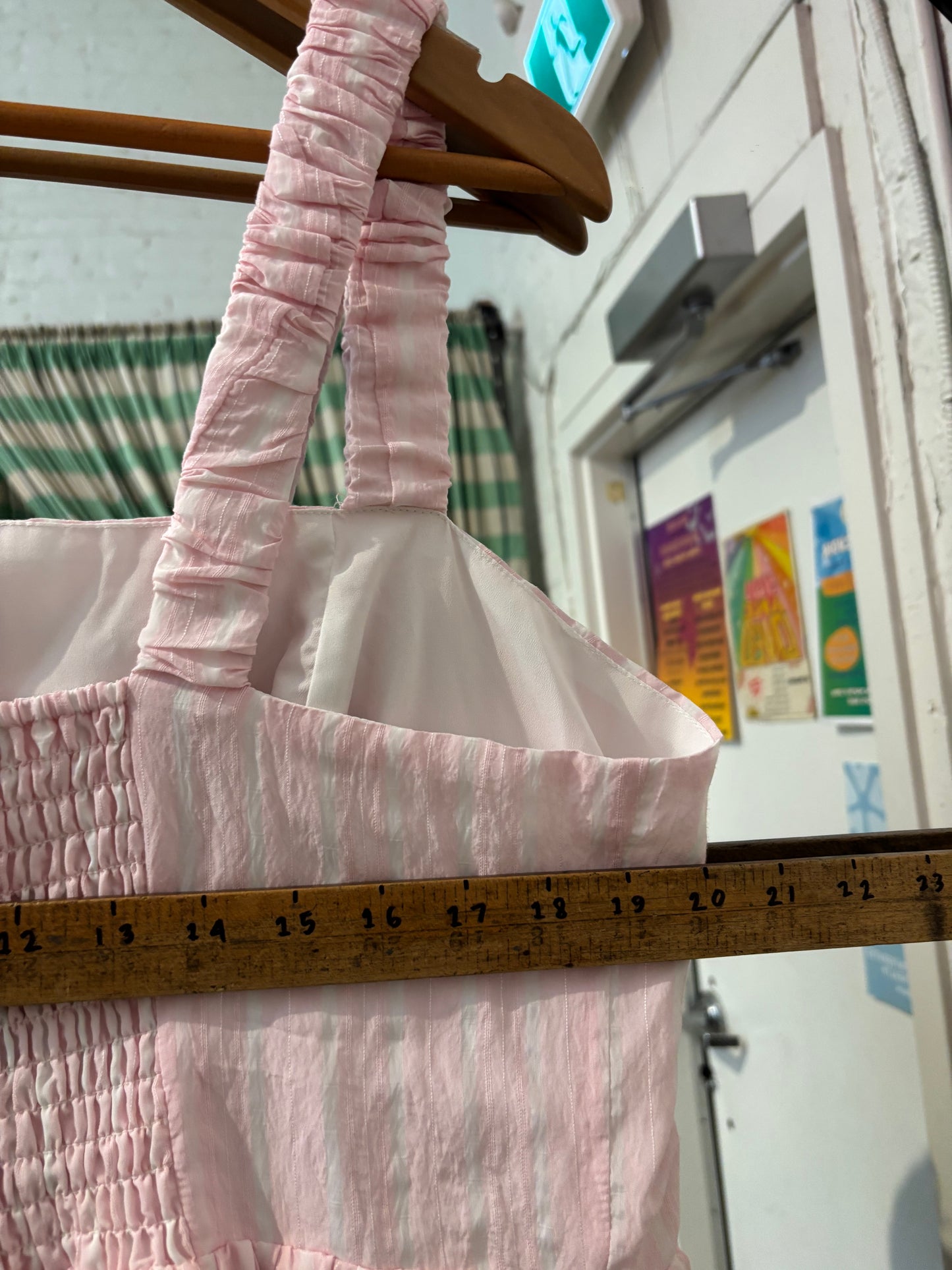 size 18 pink white stripe Eloquii dress - tank