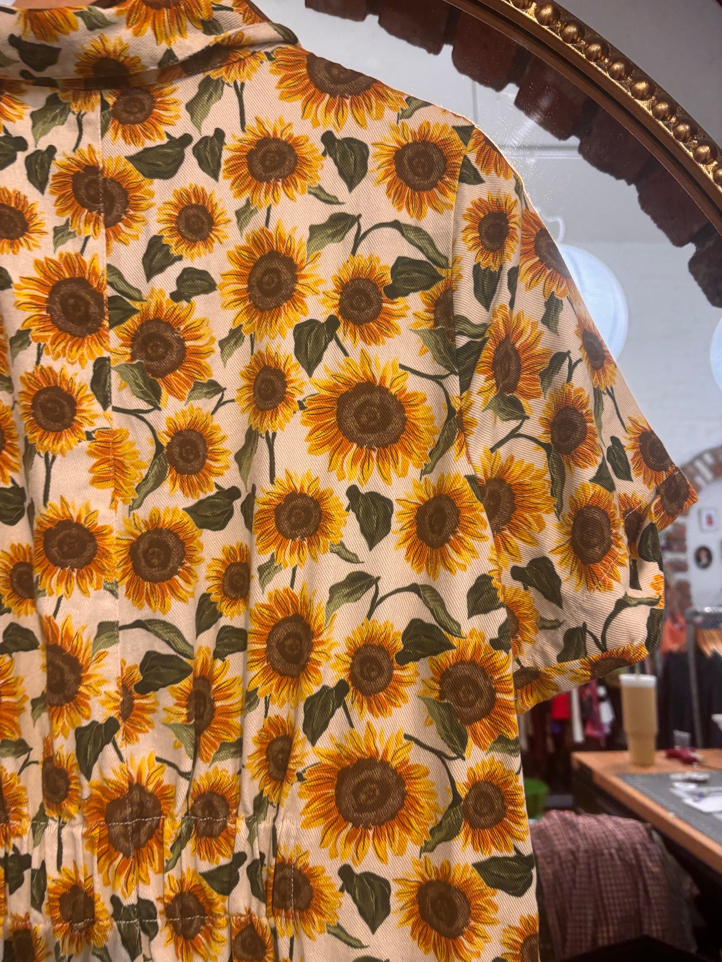 size 20 cream and sunflowers Lucy & Yak jumpsuit