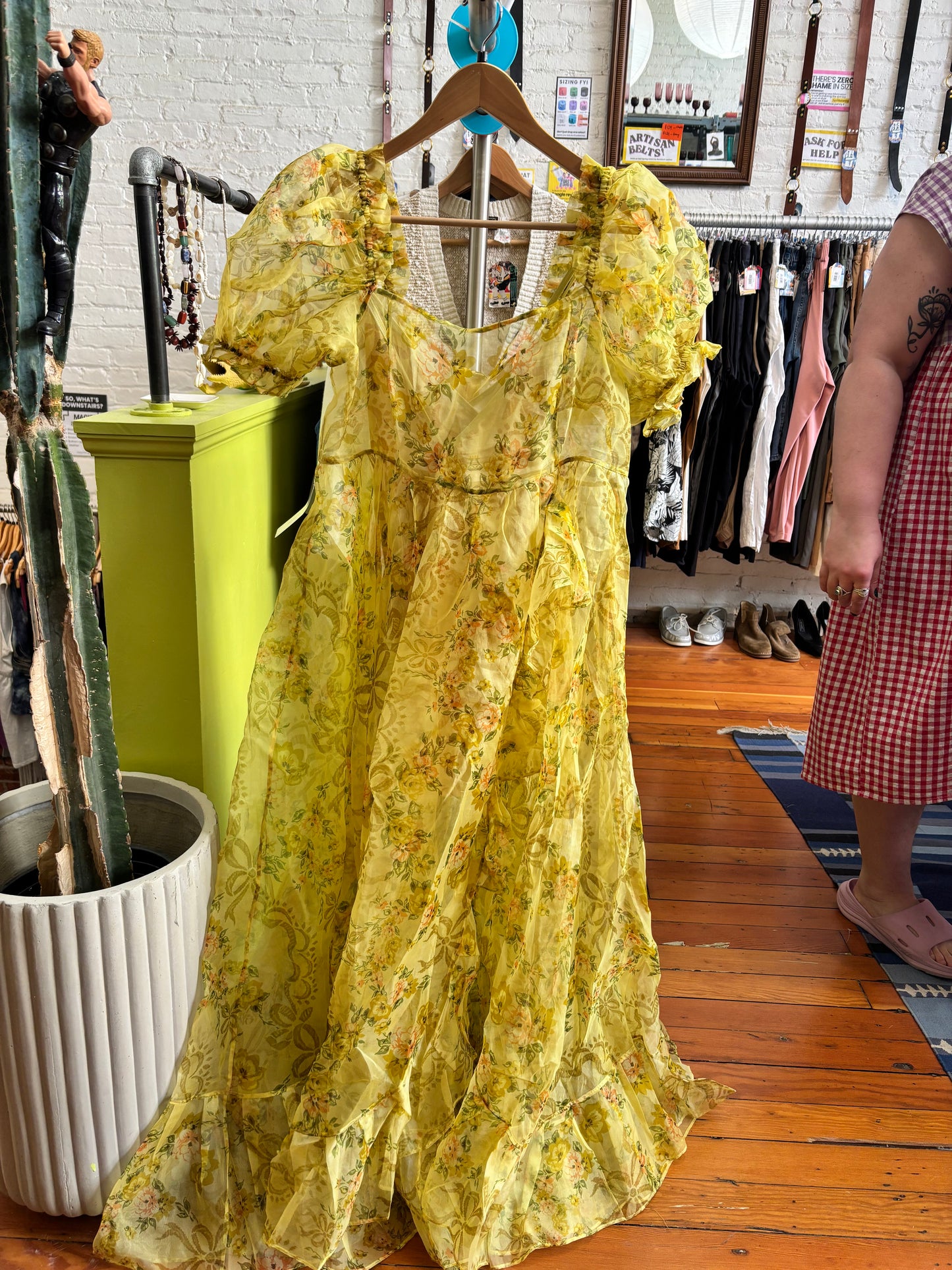 size XXL creme brulee sheer delight ruffle gown Selkie - NWT dress - gown