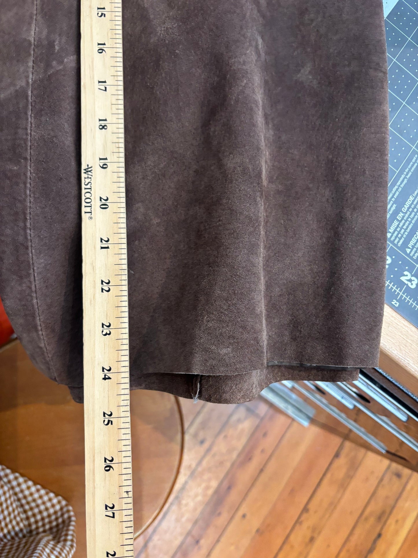 as is Size 22W vintage tres you leather skirt