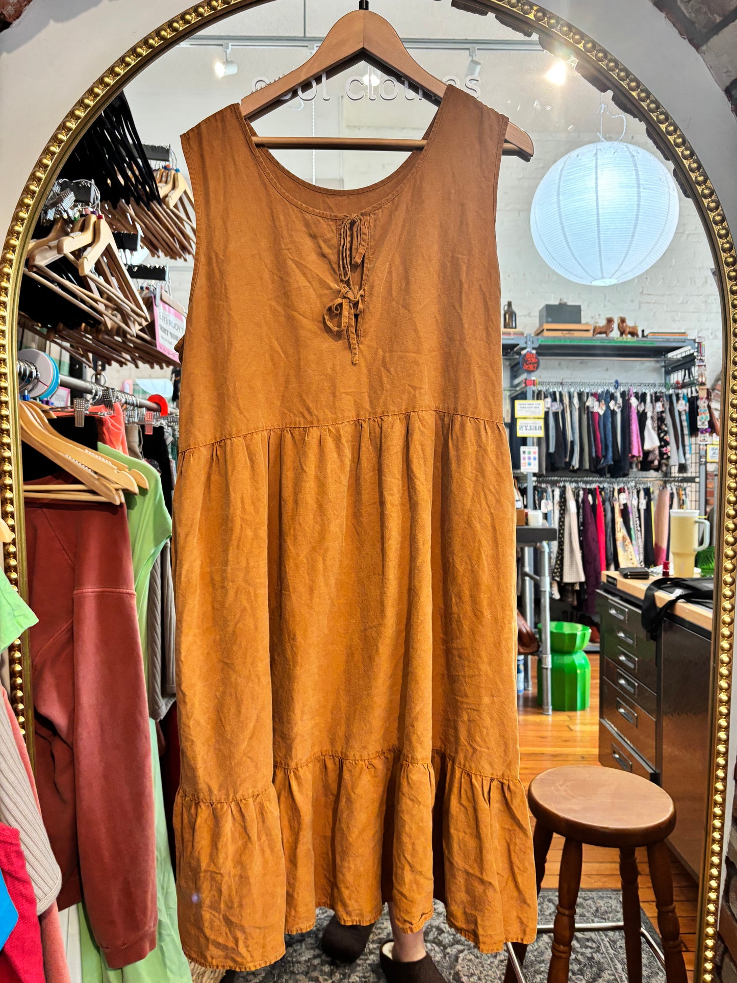 MENDED AS IS size XL light brown tencel Tradlands dress