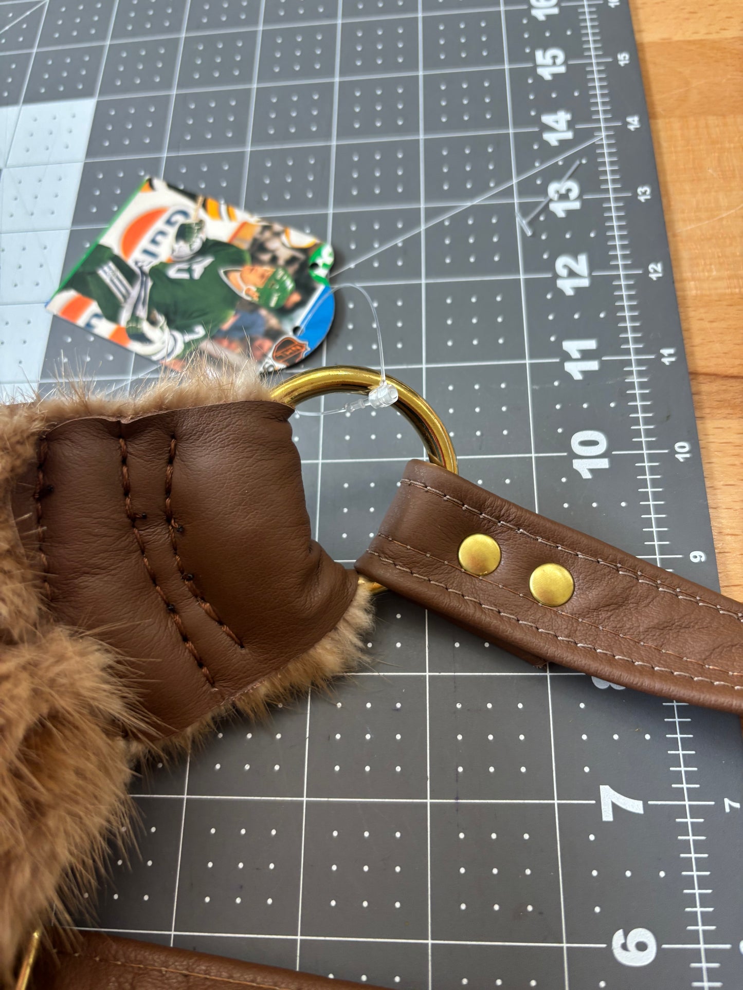 big muskrat pelt local made purse