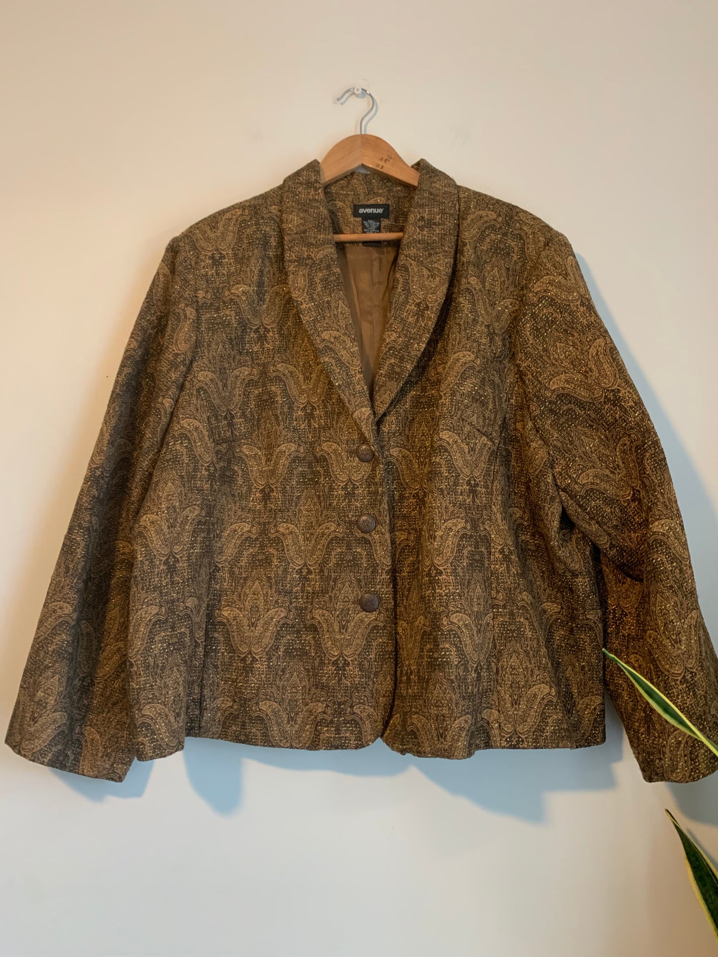 Size 30W Vintage Brocade Blazer