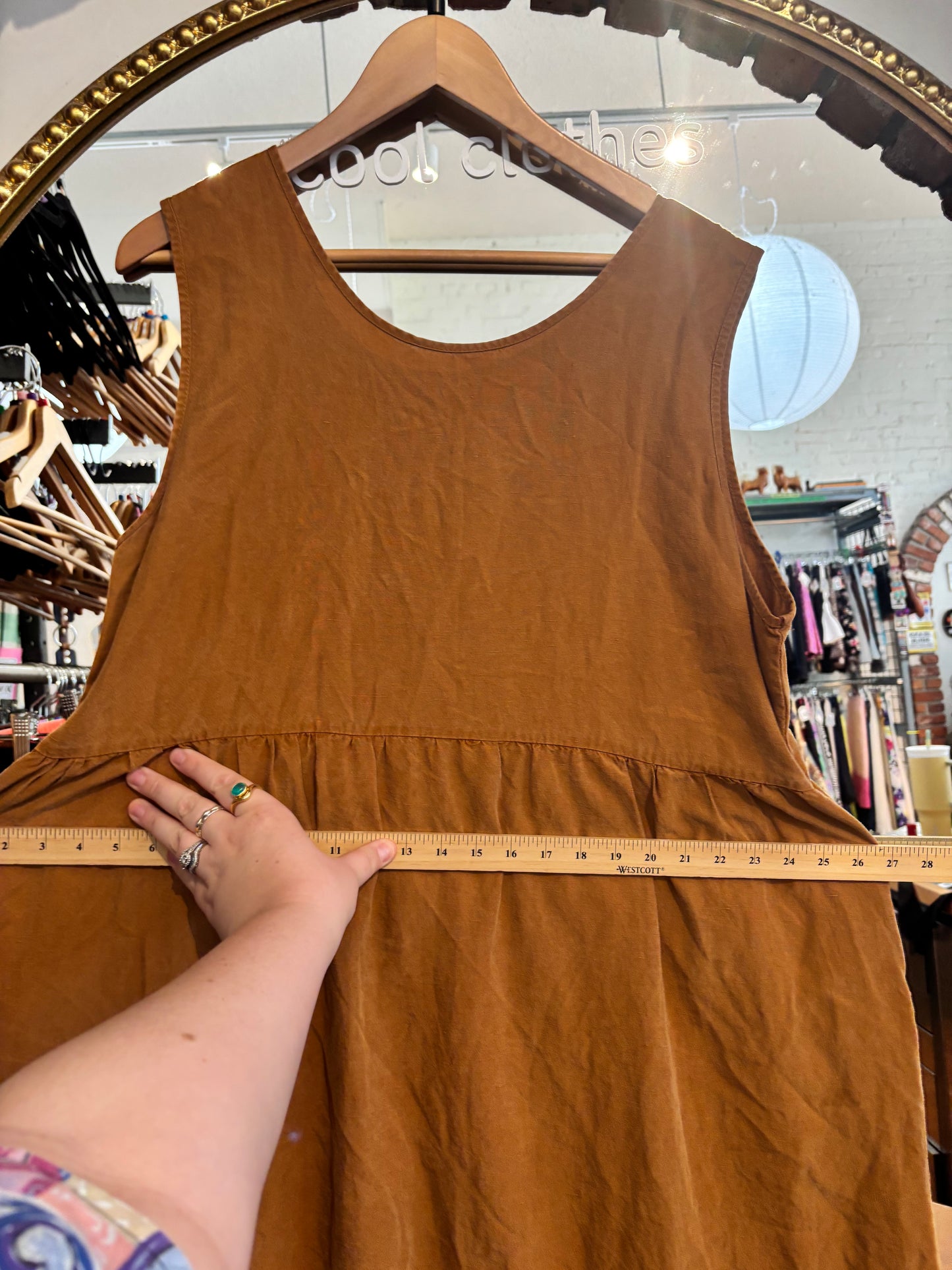 MENDED AS IS size XL light brown tencel Tradlands dress