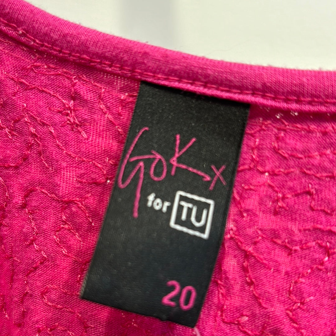 Size 20  pink sequin Gok x for TU Tank