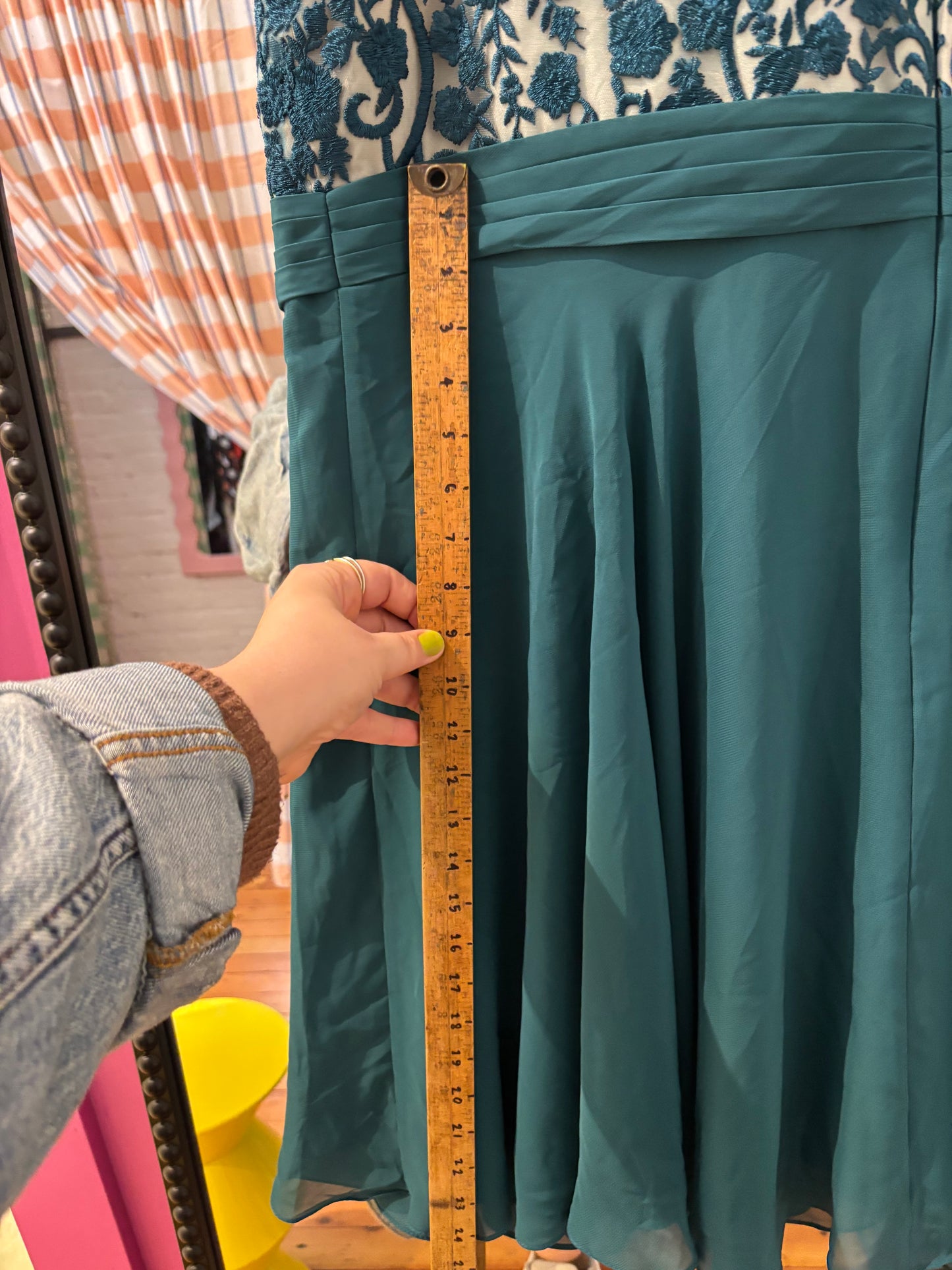 size 3-4X teal JJ's House fancy dress