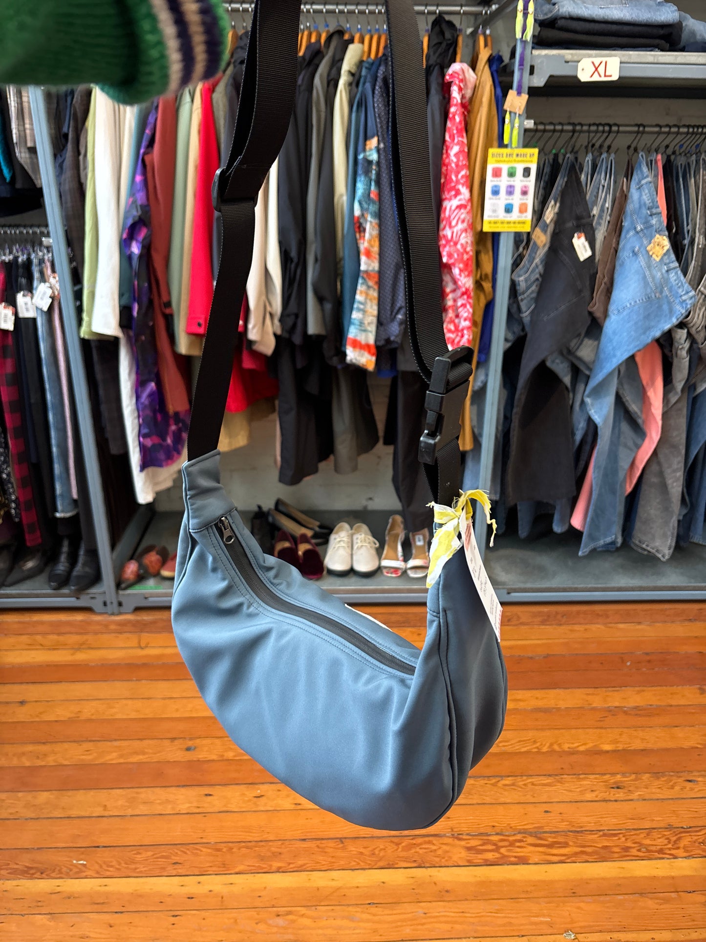 crescent bag - water resistance grey water resistant Woodbricks