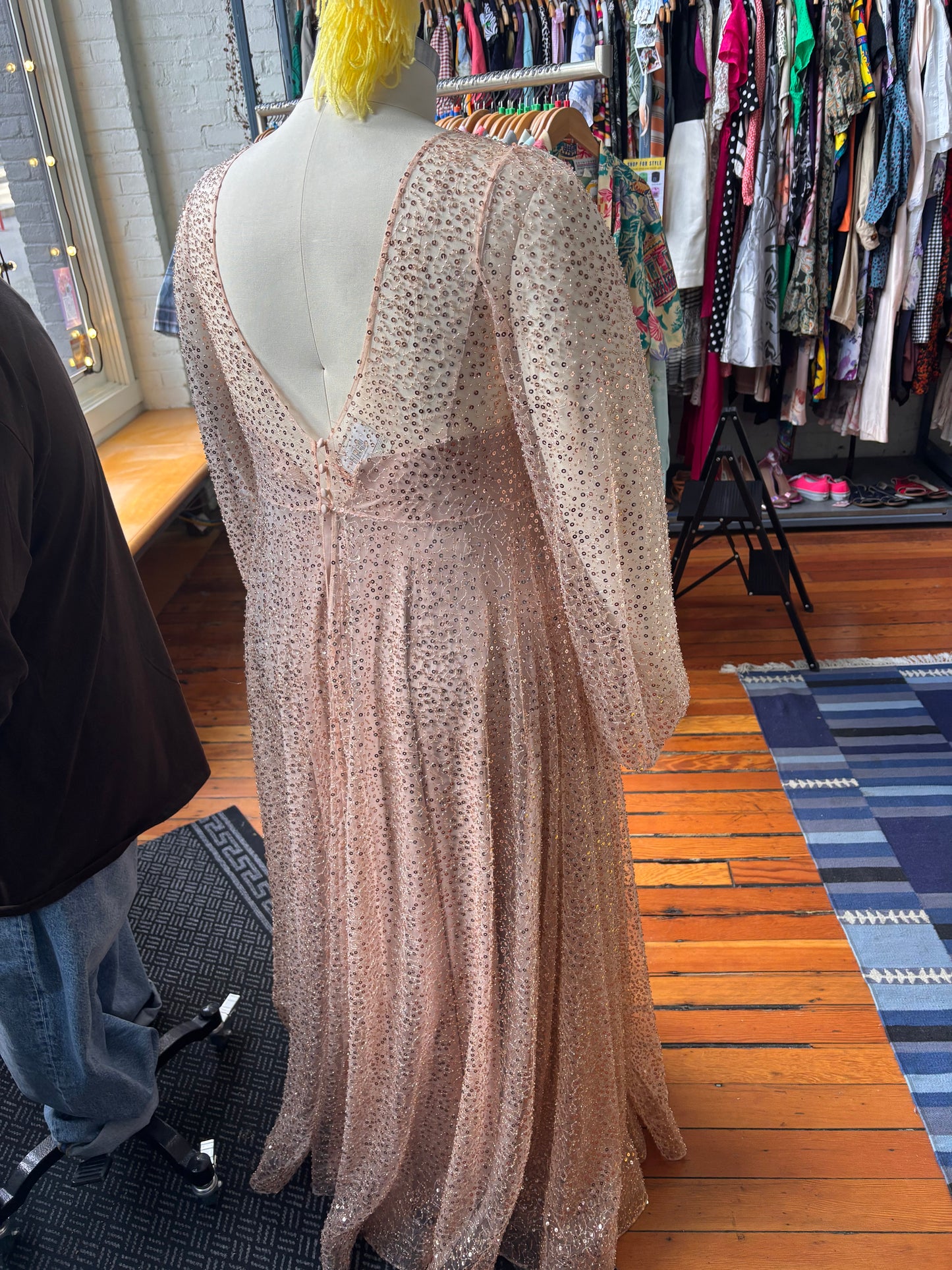 size XXL champagne sequins Etsy - stylish bride ACCS dress - wedding
