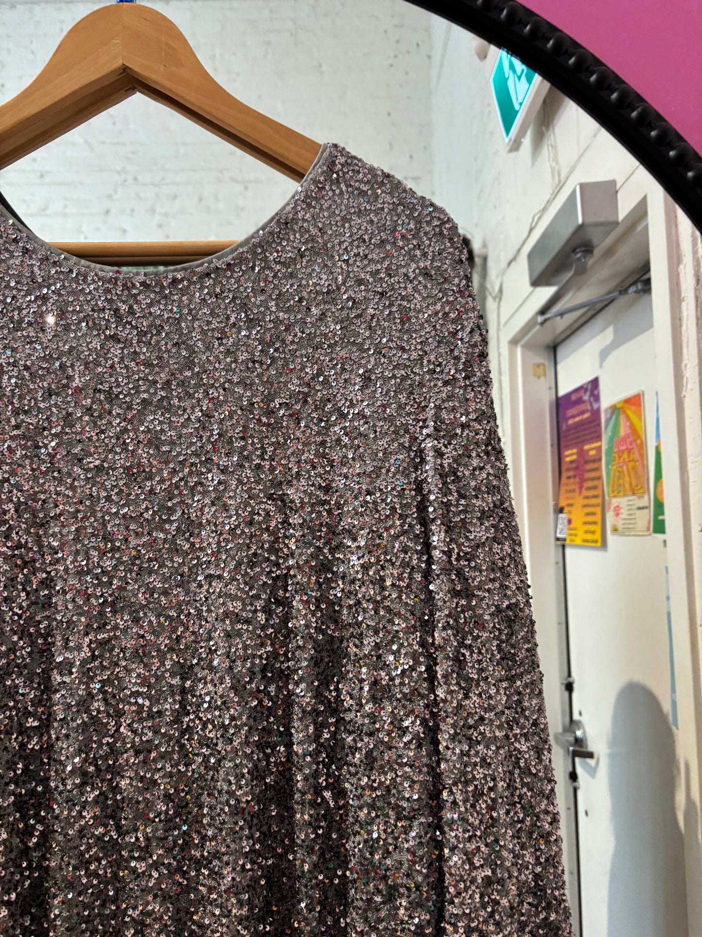 size 24 silver sequins Never fully dressed dress - maxi