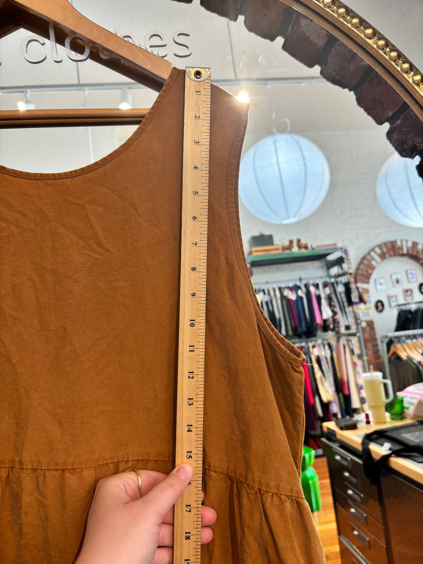 MENDED AS IS size XL light brown tencel Tradlands dress