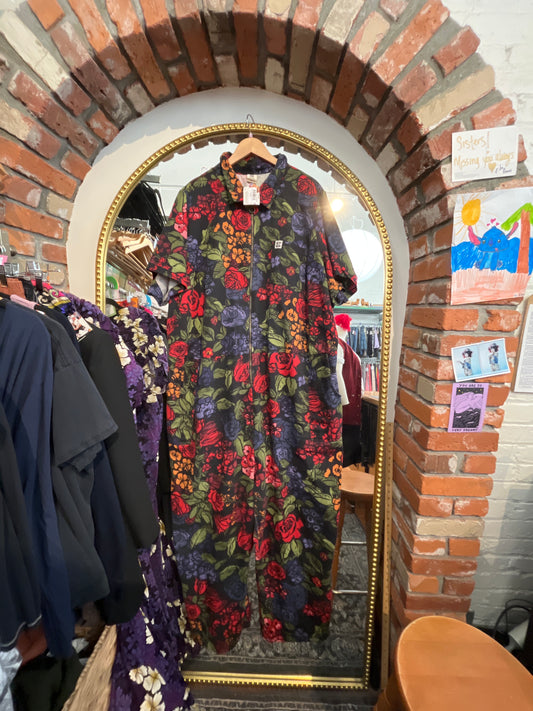 AS IS size 28 tall maria roses  Lucy & Yak boilersuit