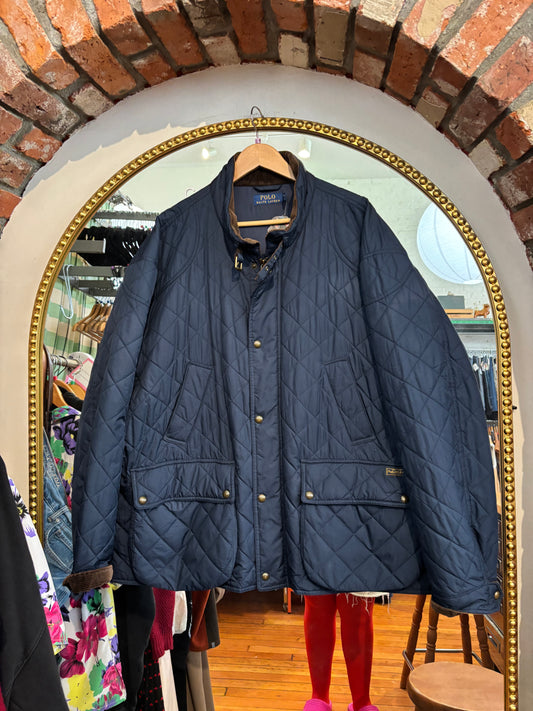 size 4XB navy - EUC Ralph Lauren jacket - quilted chore "the Beaton"