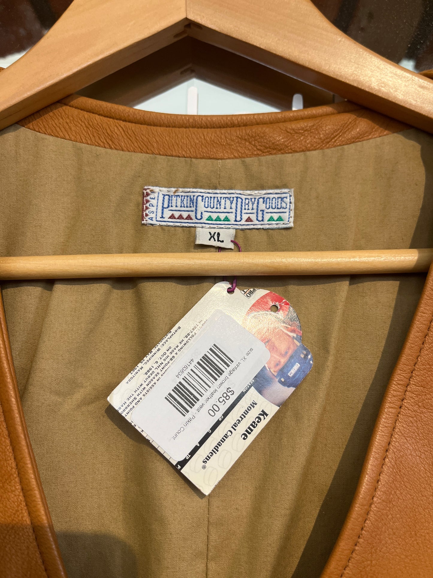 size XL vintage brown leather vest - Pitkin County Dry Goods