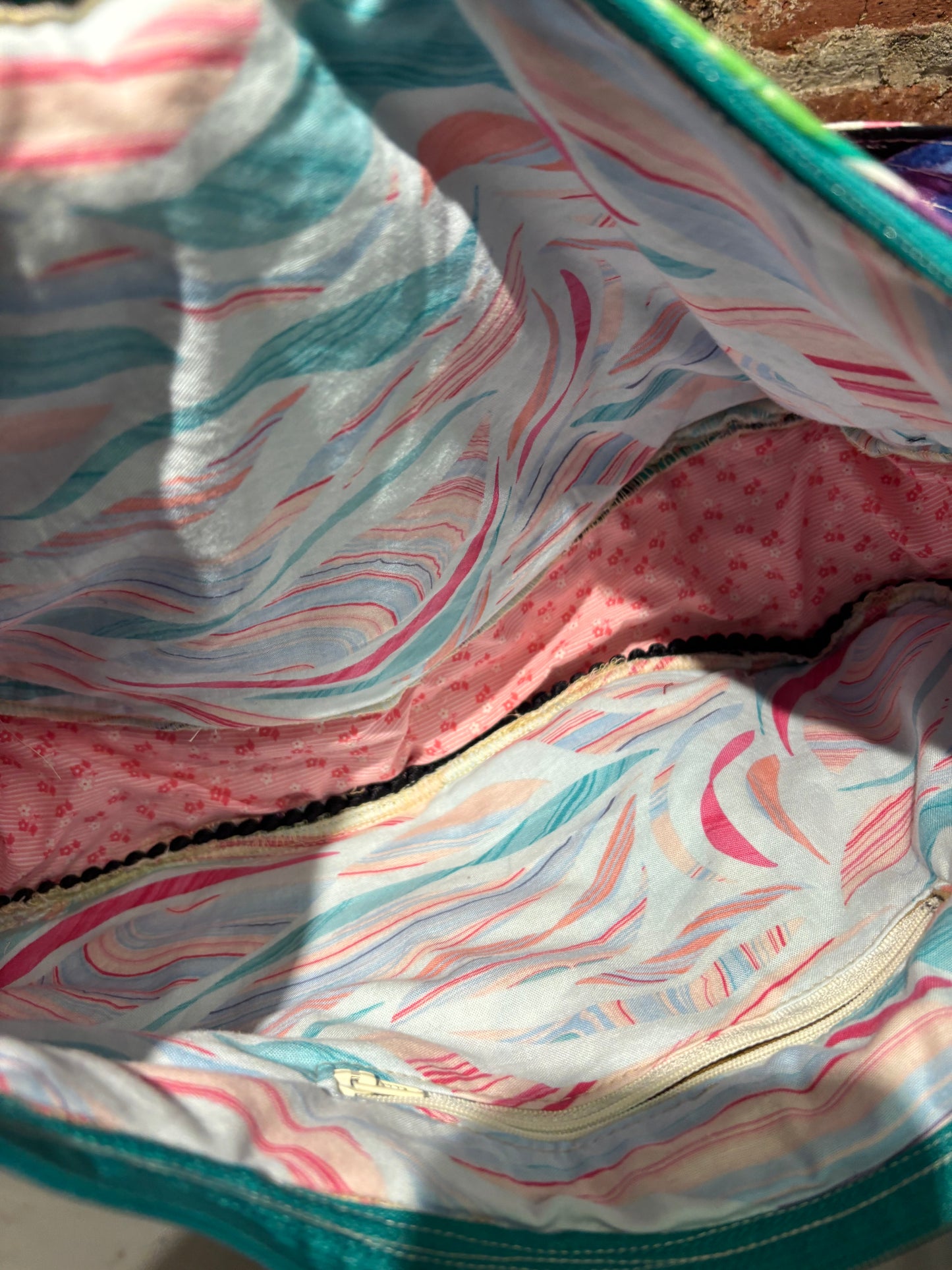 Woodbricks quilted ruffle shoulder crescent bag