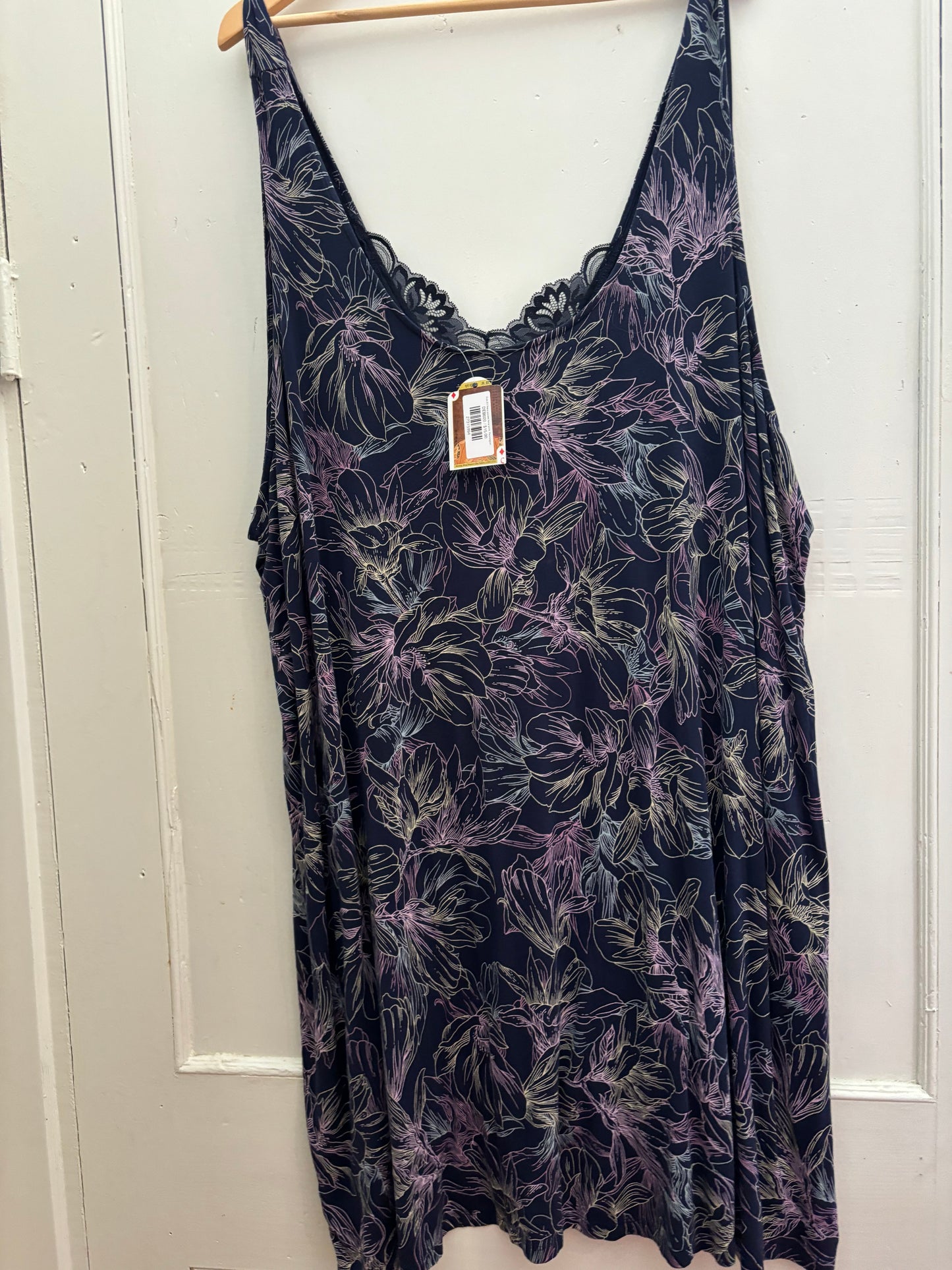 Size 6X Navy-purple floral print  Penningtons Lingerie