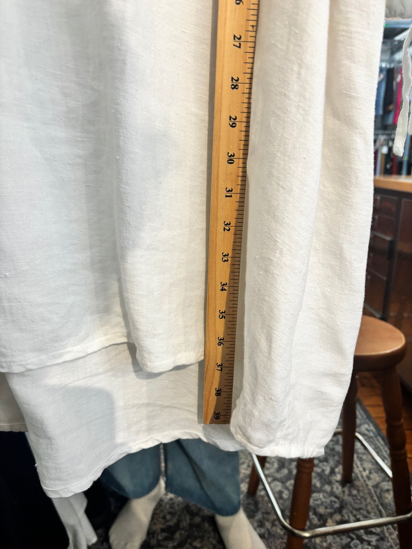 size 2X/3X white linen Harly Jae paysanne mini dress