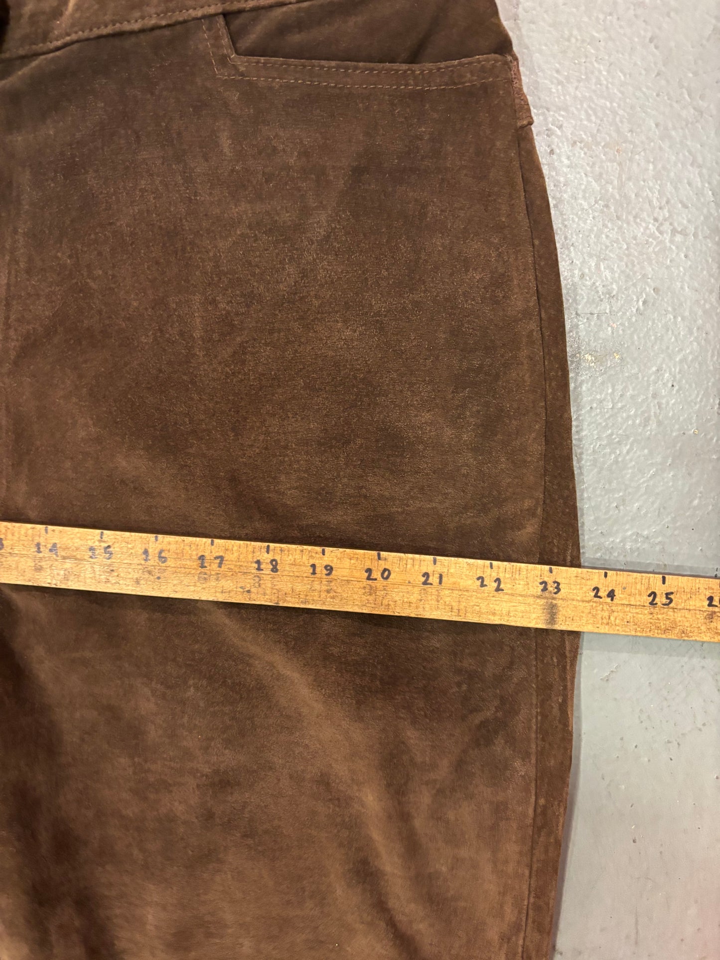 brown suede - genuine vintage Freemans pants