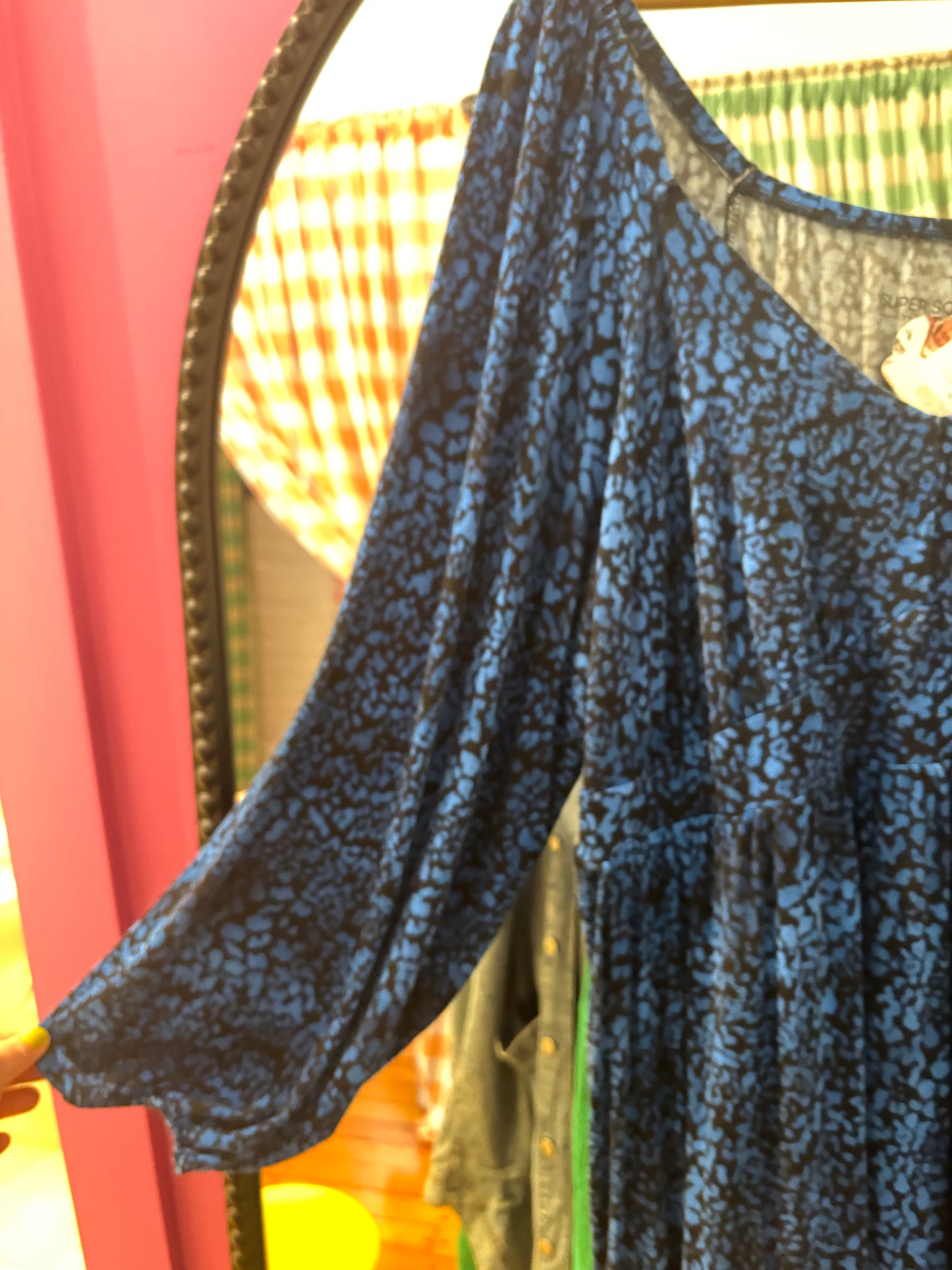 size 3X blue cheetah soft Torrid dress - super soft