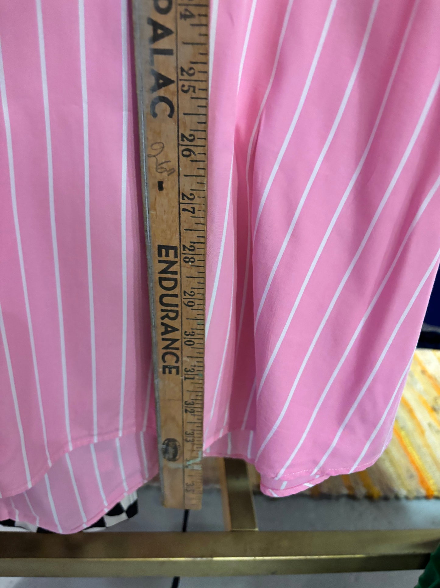 Size 3XB pink stripe Ralph Lauren button up top
