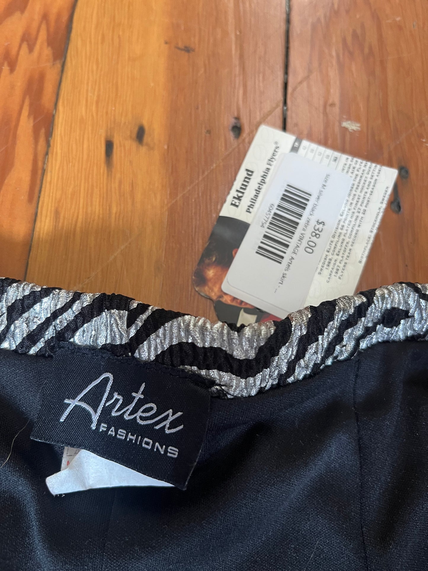size M silver black zebra VINTAGE Artels skirt - wiggle