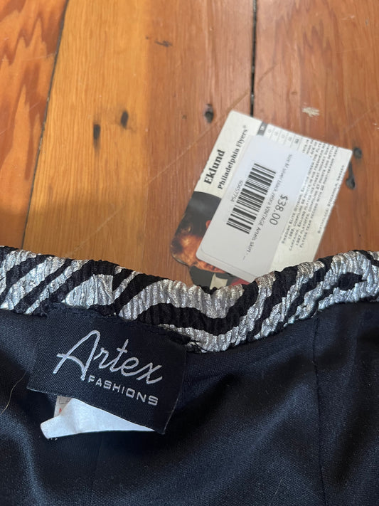 size M silver black zebra VINTAGE Artels skirt - wiggle