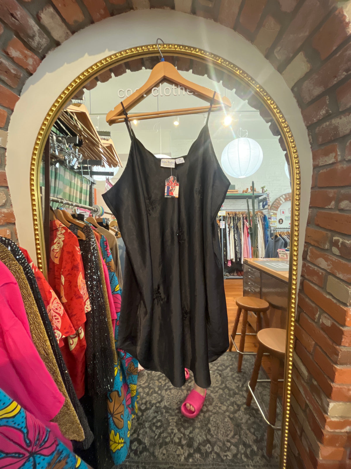 size 3X black satin VINTAGE Delta Burke sex dress