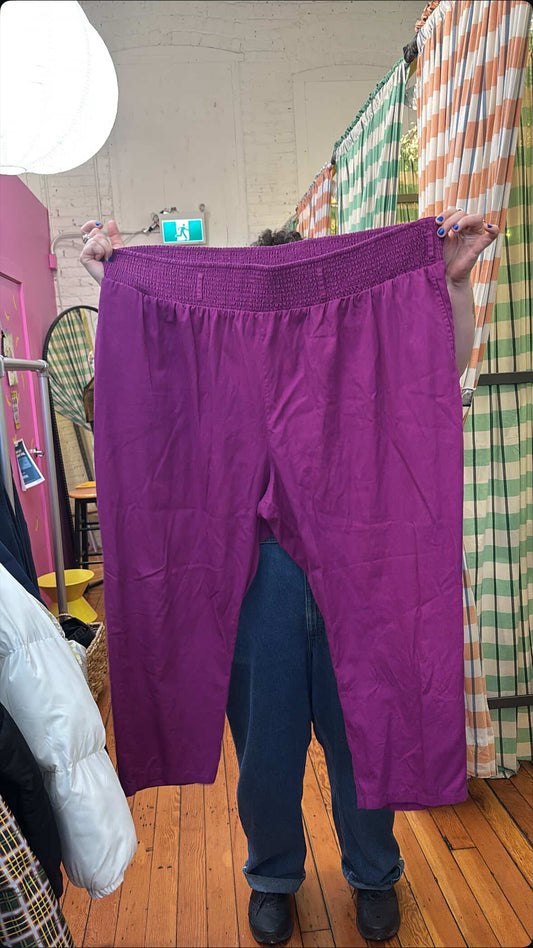 size 4XL (generous( purple cotton Lucy & Yak  pants - alexa